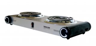 Better Chef IM 302DB Stainless Steel Dual Electric Burner Today $35
