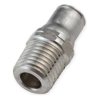 Legris 3805 56 11 Male Connector, SS, 1/4 In Tube Sz, PK 2