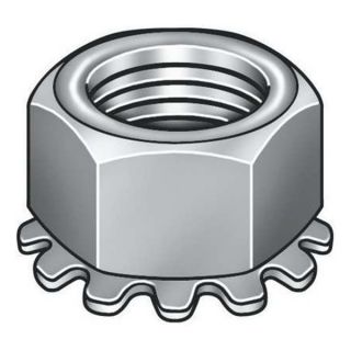 Approved Vendor 4CAK3 Locknut, Tooth Washer, 3/8 16, PK 100