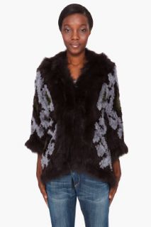 Elizabeth And James Salma Fur Poncho for women