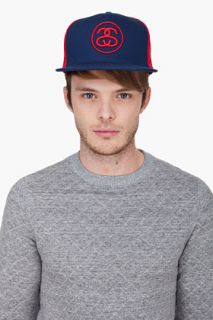 Stussy Navy Combo Trucker Ballcap for men