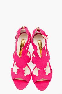 Rupert Sanderson Fuchsia Suede Floria Stilettos Heels for women