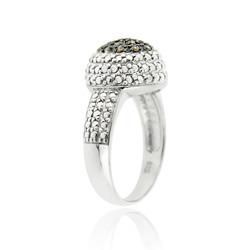 Sterling Silver 1/5ct TDW Brown Diamond Dome Ring