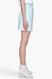 Dion Lee Seafoam Green Embossed Neo Mini Skirt for women