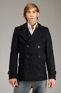 J. Lindeberg J. Lindeberg Halston Compact Melton Dark Navy Peacoat for men