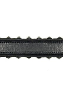 Diesel Black Gold  Sidestuds Black Leather Belt for men