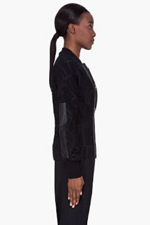Damir Doma Black Leather Trim Jatlat Jacket for women