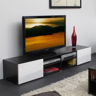 MANGO Banc TV 185cm 4 niches 2 tiroirs Choco   Achat / Vente MEUBLE TV