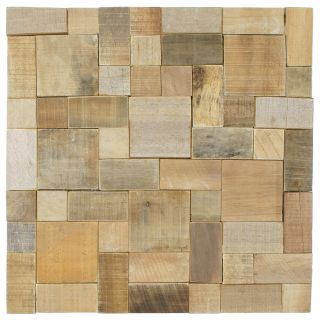 SomerTile 15.75x15.75 in Tropical Wood Versailles Wall Tile (Pack of 6