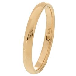 14k Yellow Gold Mens 3 mm Comfort Fit Wedding Band