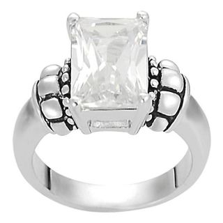 Journee Collection Silvertone Basket set Emerald cut CZ Ring Today $