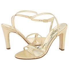 Taryn Rose Womens Countess Gold Shimmer Sandals