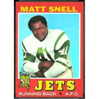 Matt Snell 1971 Topps Card #205 