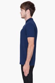 Marc By Marc Jacobs Navy Lurex Logo Polo for men