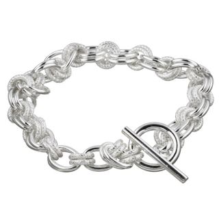 silver 8 inch double link bracelet msrp $ 274 99 today $ 104 99 off