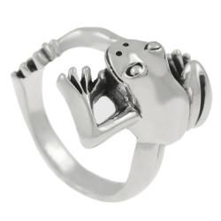 Tressa Sterling Silver Frog Ring