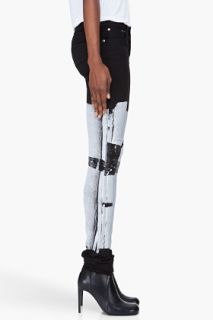 Helmut Skinny Grey Print Jeans for women