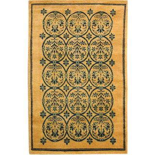 Persian Hand knotted Majestic Gold Rug (4 x 6)
