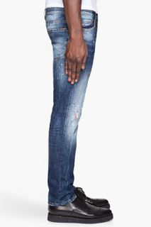 Dsquared2 Indigo Faded Paint Jeans for men