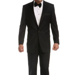 modern lapel black fully lined two button tuxedo today $ 132 99