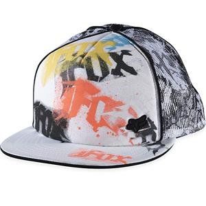 Fox Racing Canvas Mesh Snapback Hat   One size fits most/White