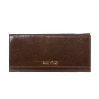 Miu Miu Brown Leather Flap Front Wallet