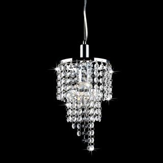Galina Crystal and Chrome Pendant Chandelier