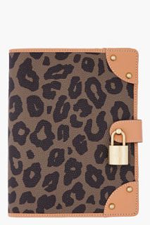 Mulberry Padlock Notebook Cover Leopard Scotchgrain for women