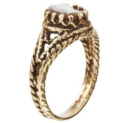 14k Yellow Gold Antiqued Cameo Ring