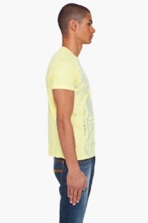 Edun Yellow Tape T shirt for men