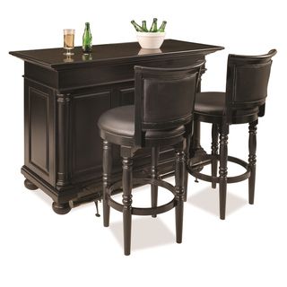 St. Croix Black finished Bar and Two Stools