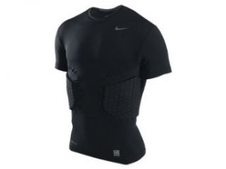 Nike Pro Mens Combat Hyperstrong Rib Football Shirt Black
