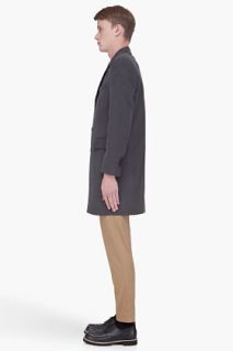 Marc Jacobs Dark Grey Velvet Coat for men