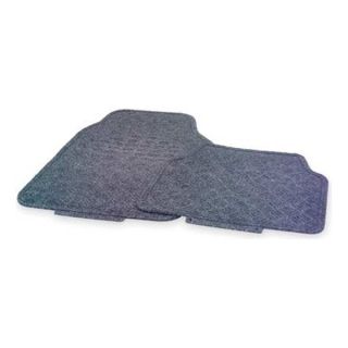 Westward 1EBB7 Flr Mat Set, Rubber And Crpt, Gray, L 27 In