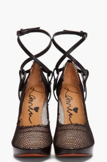 Lanvin Fishnet Ankle Strap Pumps for women