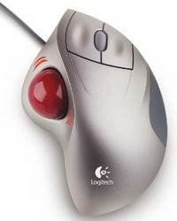 Logitech® Optical TrackMan Wheel Mouse, Two Button/Scroll