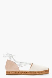 Chloe Beige Low Espadrille Flats for women