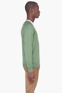 Yves Saint Laurent Green Cashmere Knit Sweater for men