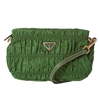 Prada Tessuto Gaufre Green Nylon Mini Bag