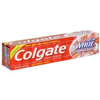 Colgate Sparkling White Fluoride Toothpaste, Gel, Cinna