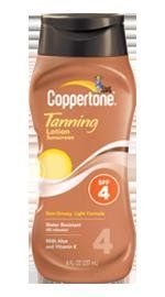Coppertone Sunscreen Lotion, SPF 4, 8 Ounce Bottles (Pack