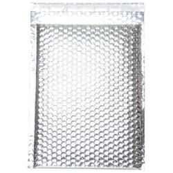 Silver Metallic Open End Bubble Mailers (Pack of 12)