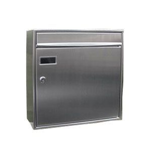 EuropeanHome Wall Mounted Stainless Steel View Point Mailbox   