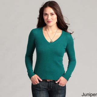 Cullen Womens Cashmere Basic V neck Sweater