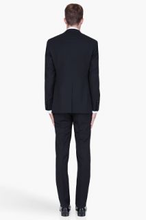 Lanvin Black Smoking Peak Suit for men