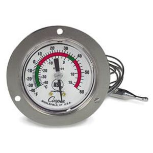 Cooper 6142 20 Analog Panel Mt Thermometer,  40 to 60F