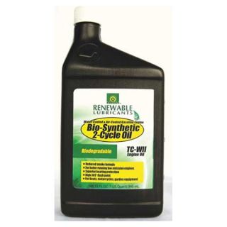 Renewable Lubricants 85211 Engine Oil, 2 Cycle, 1 Qt., SAE 30