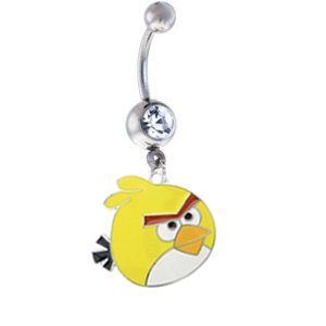 Angry Birds YELLOW Sexy Belly Navel Ring Jewelry