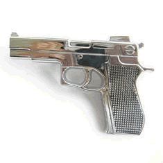 Silver Plated Gun 9 MM Glock Belt Buckle Clothing