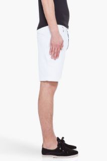 Diesel White Chi blado Sweat Shorts for men